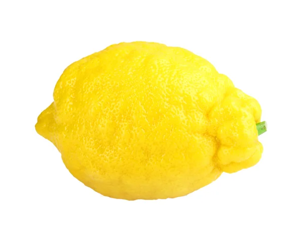 Single fresh yellow lemon — 图库照片