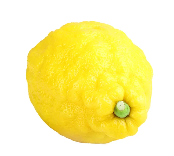 Single fresh yellow lemon — 图库照片