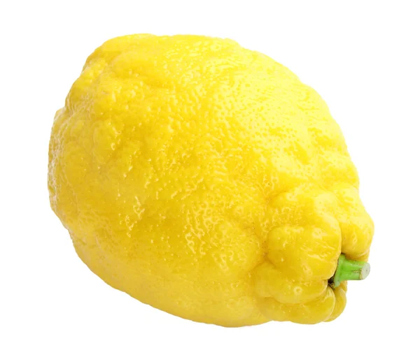 Limão amarelo fresco único — Fotografia de Stock