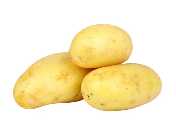 Hoop van gele ruwe potatos — Stockfoto