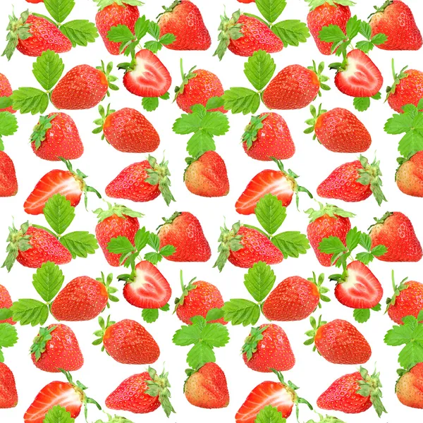Bezešvý vzor jahody — Stock fotografie