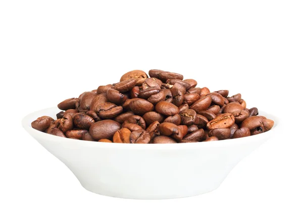 Roasted black coffee beans — Stock Photo, Image
