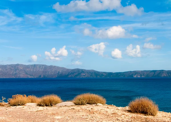 Beautiful cloudscape of Mediterranean shore — Stock Photo, Image