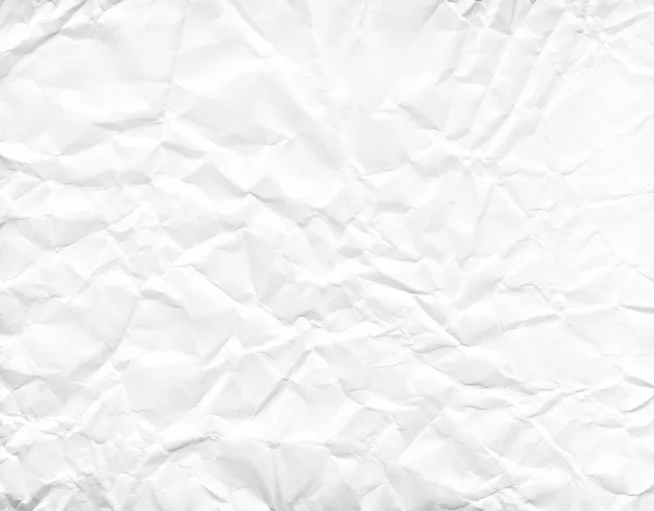 Textura de papel branco amassado — Fotografia de Stock