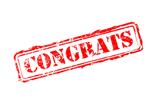 Congrats rubber stamp