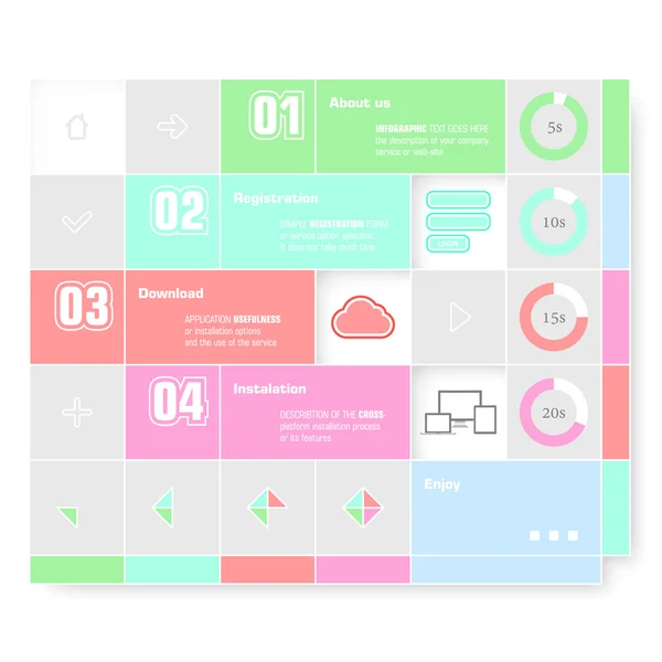 Infográfico de design moderno — Vetor de Stock