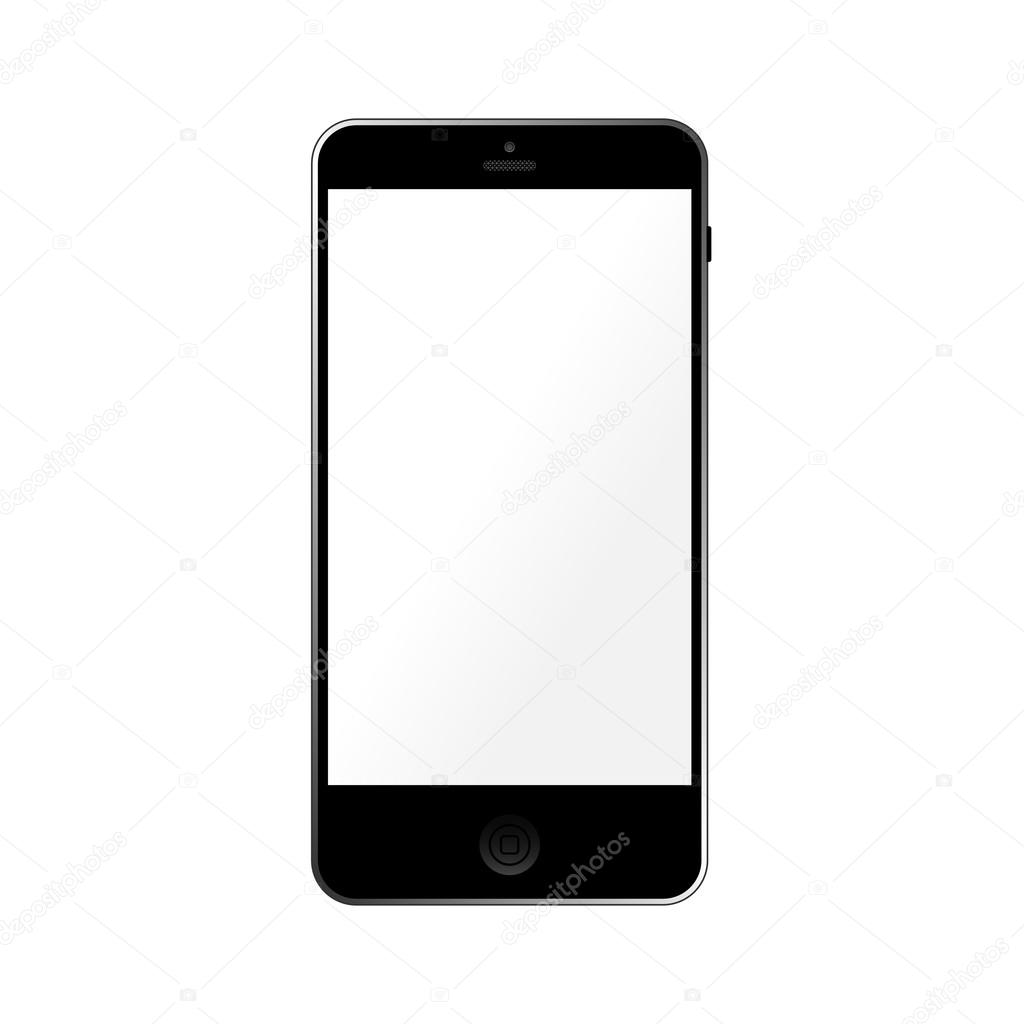 Simple template smartphone with empty touchscreen