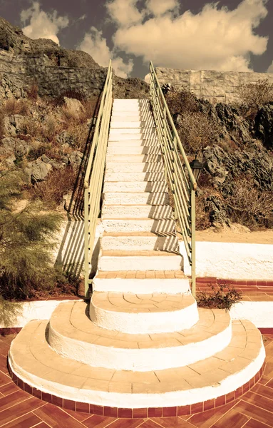 근접 촬영 흰색 계단 — 스톡 사진