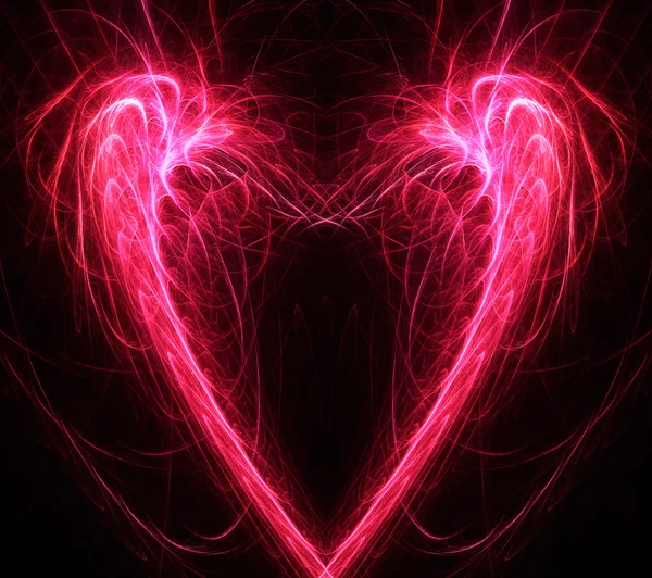 Heart fractal background — Stock Photo, Image