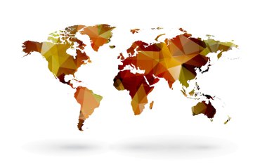Stylized Map of World clipart