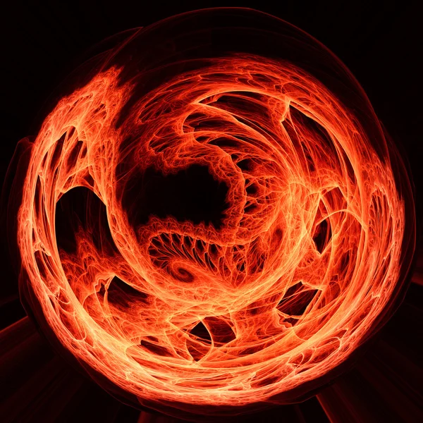Bonita figura fractal ardente — Fotografia de Stock