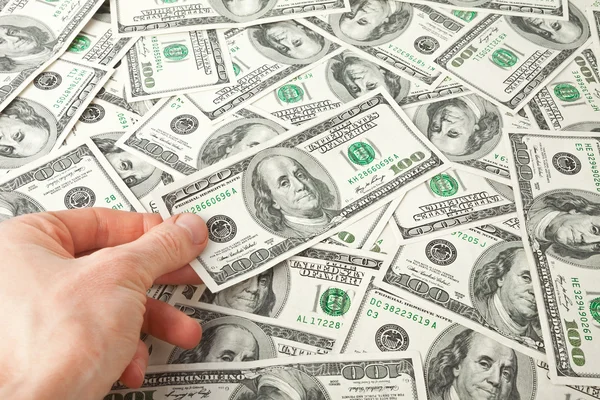 Money with hand — Stock Photo, Image