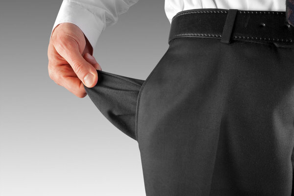 У банкрота пустой карман.
