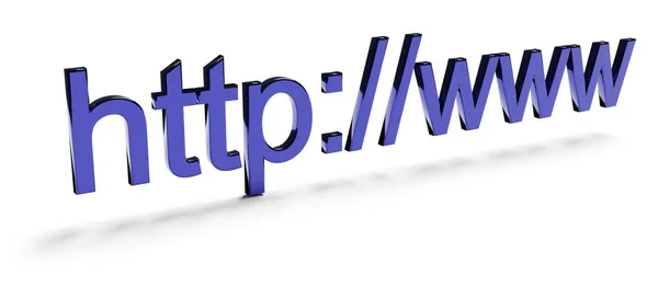 Internet Web Address Http Www Search Bar Browser 3D渲染 — 图库照片