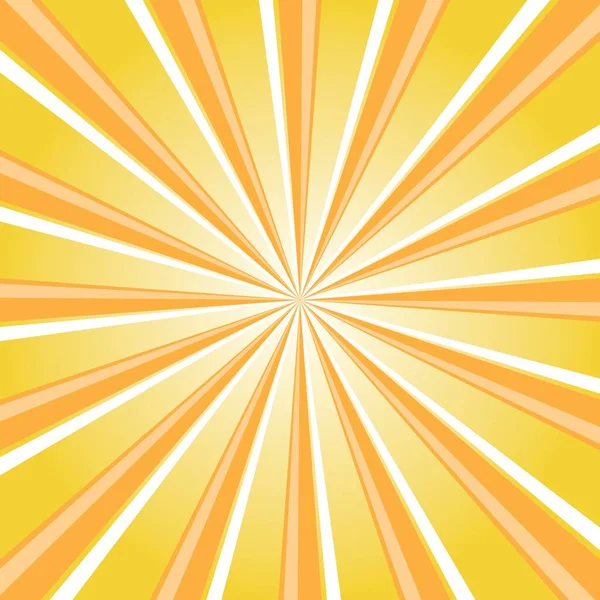 太陽光線を用いた抽象レトロな背景 デザインのための夏のベクターイラスト — ストックベクタ
