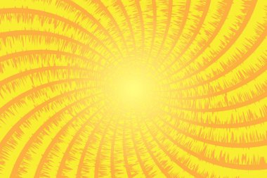 Güneş ışınlı soyut sarı arkaplan. Tasarım için yaz vektörü illüstrasyonu