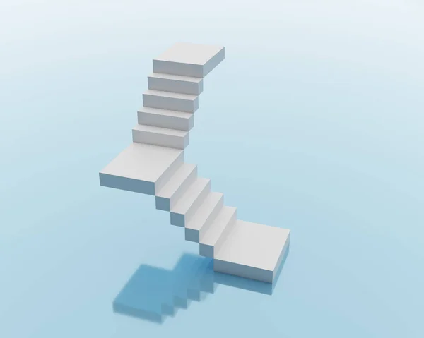 抽象的な階段 ビジネスコンセプト 3Dレンダリング — ストック写真