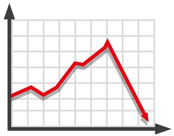 Grafik Mit Bericht Über Die Abnahme Diagramm Mit Den Fortschritten — Stockvektor