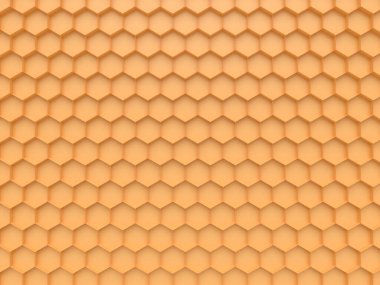 Doku hücreli 3d bal peteği arkaplanı. 3d oluşturma