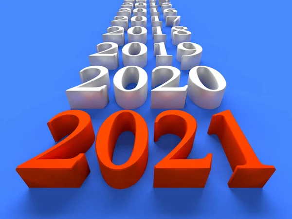 Número Vermelho 2022 Ano Novo Perto Anos Velhos Renderização — Fotografia de Stock
