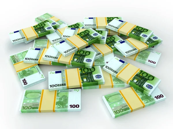 欧元钱 商业和金融概念 欧元货币 3D渲染 — 图库照片