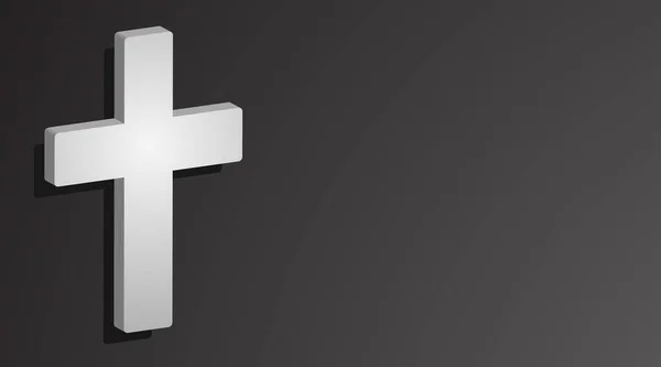 Pâques Symbole Croix Résurrection Jésus Christ Dans Des Couleurs Sombres — Image vectorielle