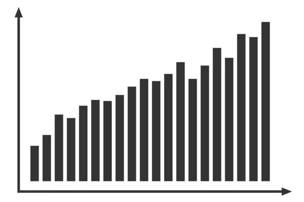 Grafico Degli Affari Con Rapporto Aumento Illustrare Con Aumento Ottenere — Vettoriale Stock