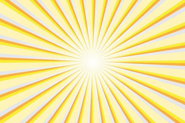 Abstract yellow background with sun ray. Summer vector illustration for design