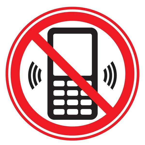 Значок Знака Остановки Вызова Нажмите Кнопку Телефона Выключите Векторная Миграция — стоковый вектор