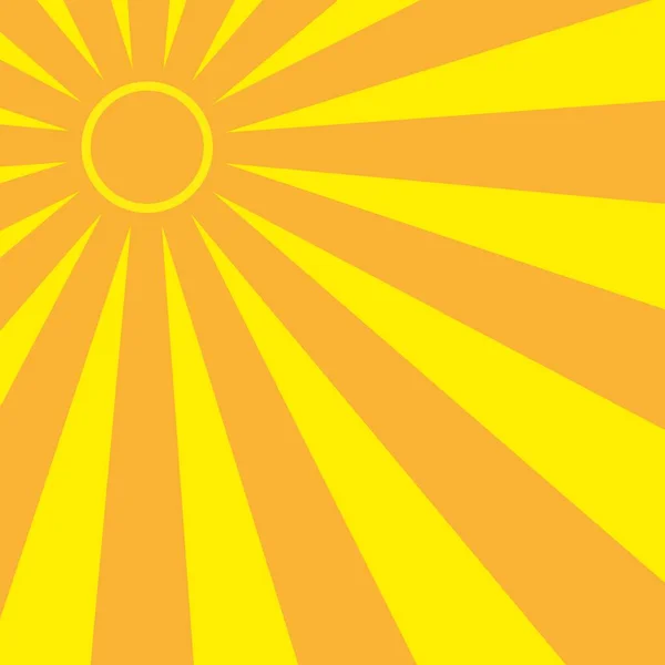 Abstrakte Gelbe Sonnenstrahlen Sommer Vektor Sonnenstrahl Illustration Für Design — Stockvektor