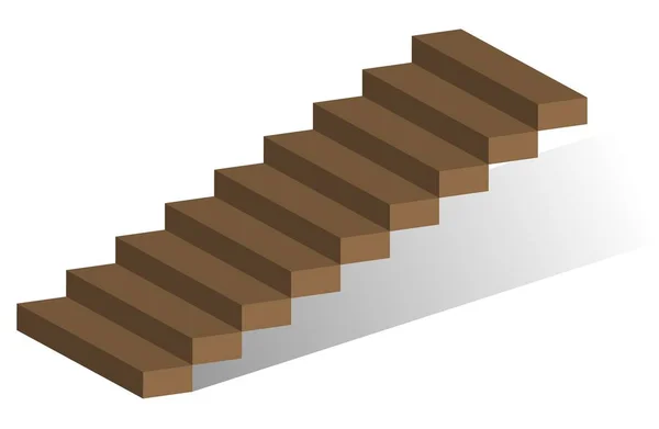 Simple Stair Steps Staircase Vector Illustration — Stock Vector