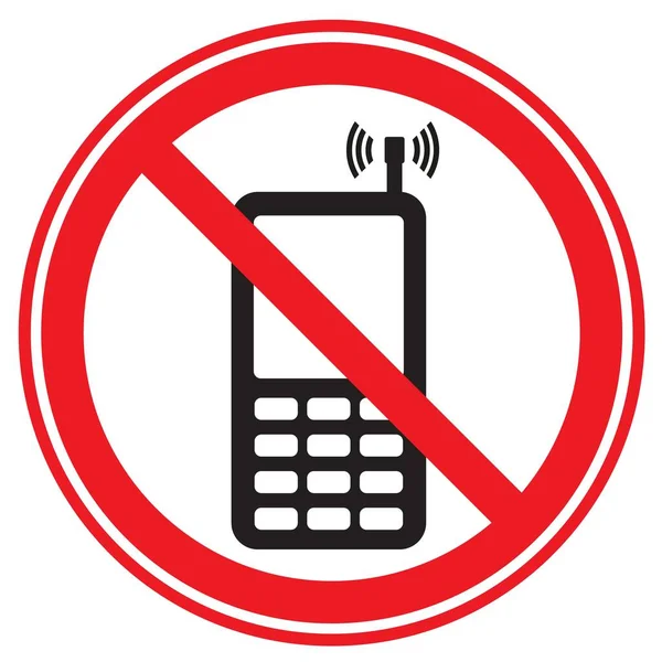 Значок Знака Остановки Вызова Нажмите Кнопку Телефона Выключите Векторная Миграция — стоковый вектор