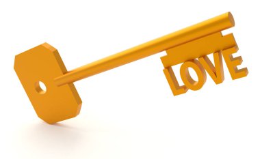 Duygu kavramları. Kelimesi kelimesine aşk olan altın anahtar. 3d oluşturma