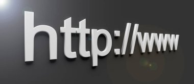 http www internet adresi tarayıcının arama çubuğunda. 3d oluşturma