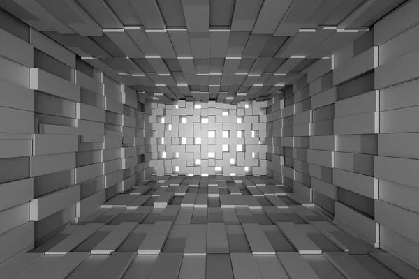 Иллюстрация Трехмерной Абстрактной Формы Мозаичного Серого Фона Рендеринг — стоковое фото
