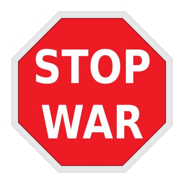 Savaş işaretini durdur. Barış kavramı. Ölüm yok. Vektör