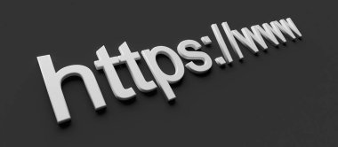 https www internet adresi tarayıcının arama çubuğunda. 3d oluşturma