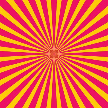 Güneş ışınlı soyut geçmişe dönüş. Tasarım için yaz vektörü illüstrasyonu