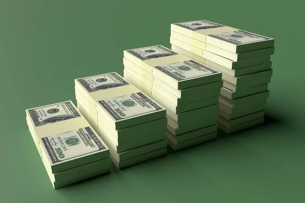 Big Money Stacks Dollars Dollar Finance Conceptual — Stock Photo, Image