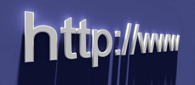 http www internet adresi tarayıcının arama çubuğunda. 3d oluşturma