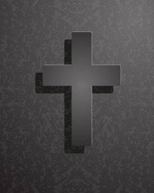 Paskalya. Çarmıhın sembolü - İsa 'nın yeniden dirilişi koyu renklerde.