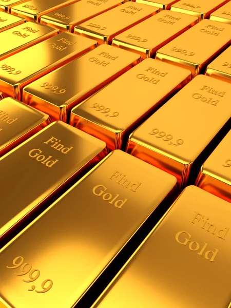 Background Gold Bank Bullions Business Finance Concept Rendering — Stockfoto