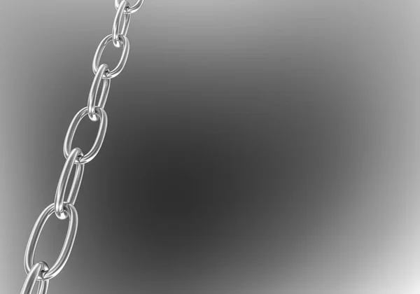 Strained Chain Metal Dark Background Render —  Fotos de Stock