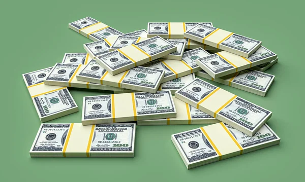 Великі Гроші Доларів Концепція Фінансування Долара Візуалізація — стокове фото