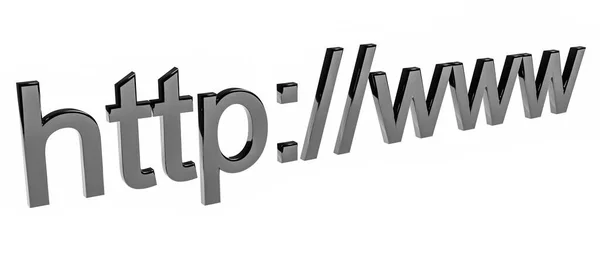 ブラウザの検索バーでインターネットのWebアドレスHttp Www 3Dレンダリング — ストック写真