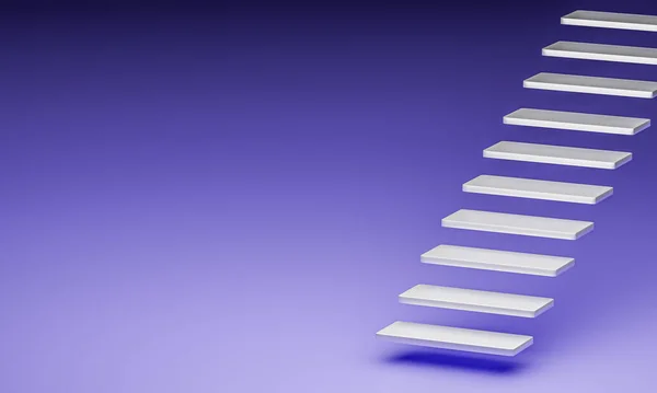抽象的な階段 オレンジを基調とした階段 ビジネスコンセプト 3Dレンダリング — ストック写真