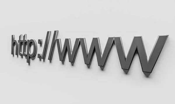 Internet Web Address Http Www Search Bar Browser Rendering — Stock Photo, Image