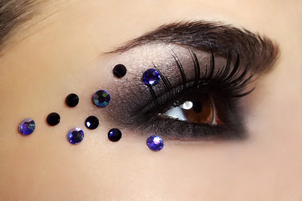 Eye with black fashion make-up