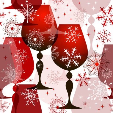 Christmas kırmızı-beyaz seamless modeli