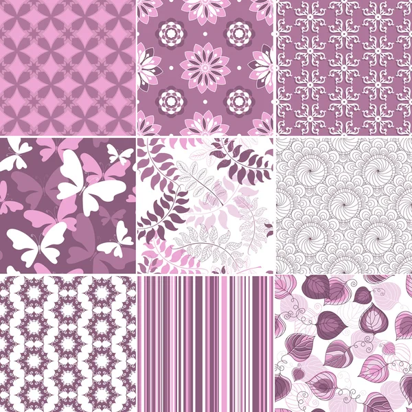 Set pastel seamless patterns — Stock Vector